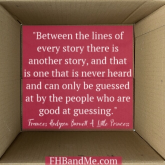 Between the lines of every story there is another story, and that is one that is never heard and can only be guessed at by the people who are good at guessing."