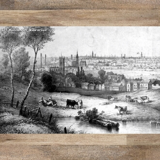 View of Manchester 1850 by Lenz
